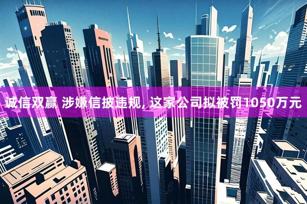 诚信双赢 涉嫌信披违规, 这家公司拟被罚1050万元